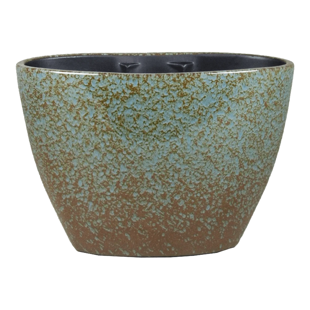 Bloempot Sepp Ovaal - L32 X B15 X H22cm - Blauw 1 Bloempot Sepp Ovaal - L32 X B15 X H22cm - Blauw