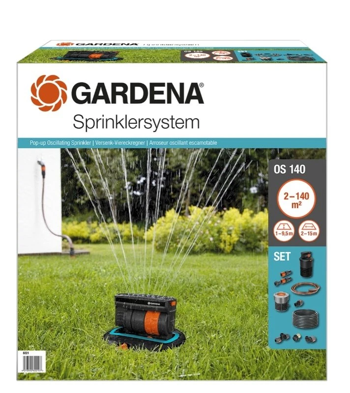GARDENA Complete Set Met Verzonken Zwenksproeier OS 140 1 GARDENA Complete Set Met Verzonken Zwenksproeier OS 140