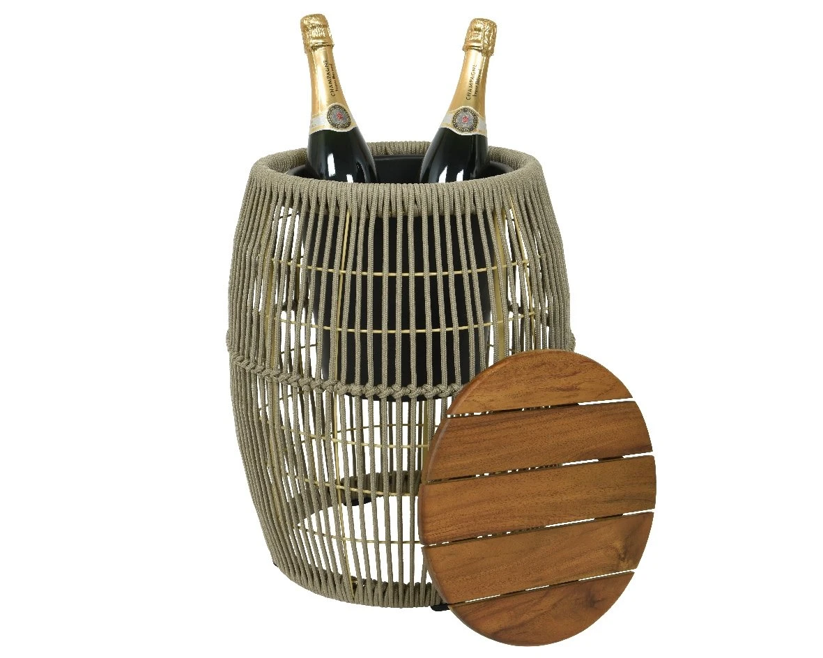 Seville Bijzet Tuintafel Beige - Ø 40 X H 49 Cm 4 Seville Bijzet Tuintafel Beige - Ø 40 X H 49 Cm - Afbeelding 4