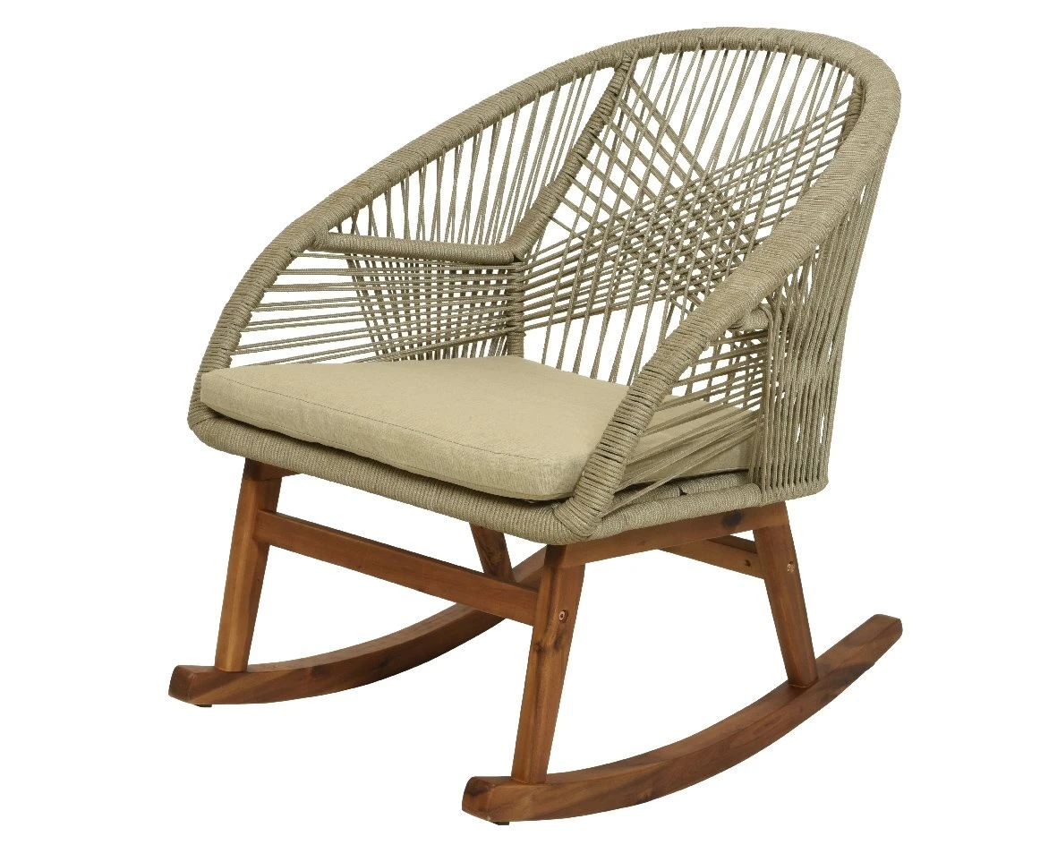 Seville Schommelstoel Beige - 83 X 74 X 88 Cm 1 Seville Schommelstoel Beige - 83 X 74 X 88 Cm